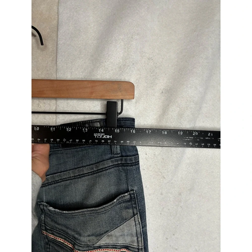 Fried Denim Mens Slim Fit Distressed Ripped Jeans Blue 32x30‎ skate grunge